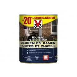 V33 Peinture blanche pour portes et châssis 2,5 L 1 + 1 GRATUIT