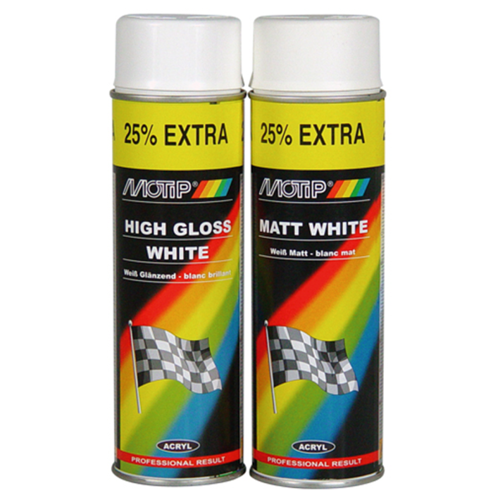 Motip 04004 White Gloss Car Spray 500Ml