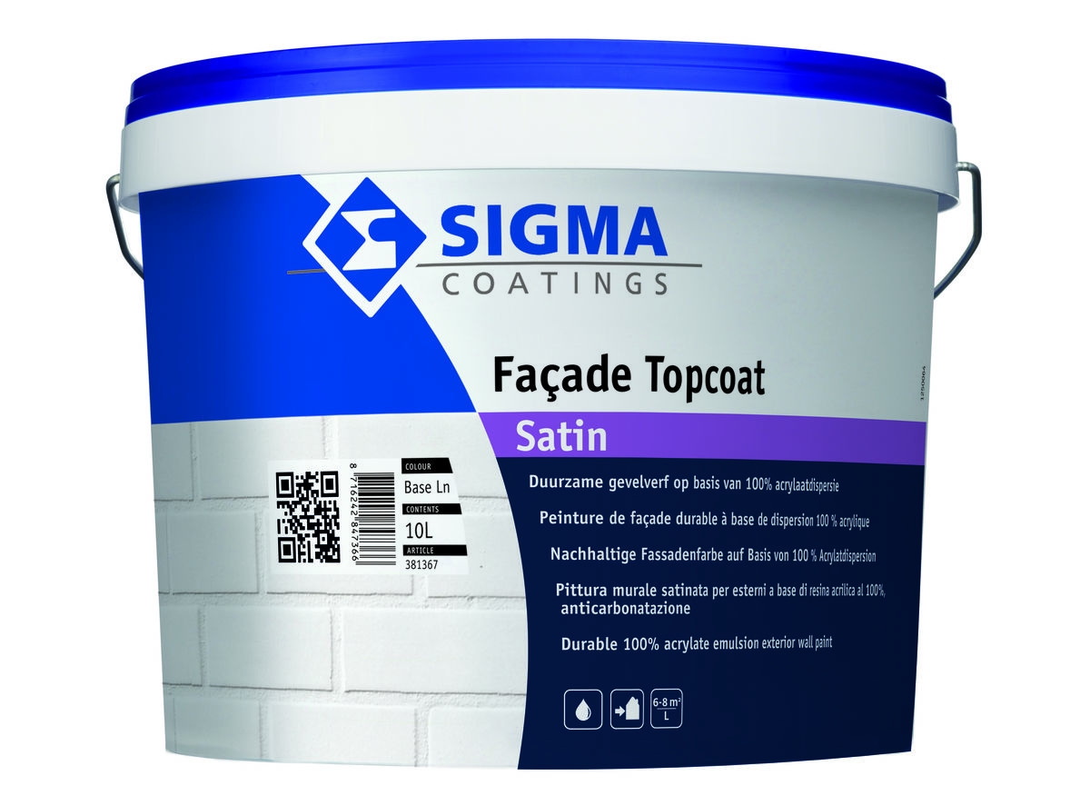 Sigma Façade Topcoat Satin White | Finishing